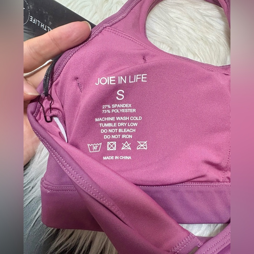JOIE IN LIFE Purple Cross Over Sports Bra - Picture 6 of 6